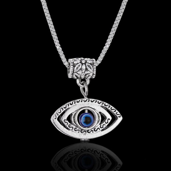 Stainless Steel Hollow Hamsa Hand Pendant Necklace Silver Color Clavicle Chain Turkish Evil Eye Luck Jewelry: Style 13