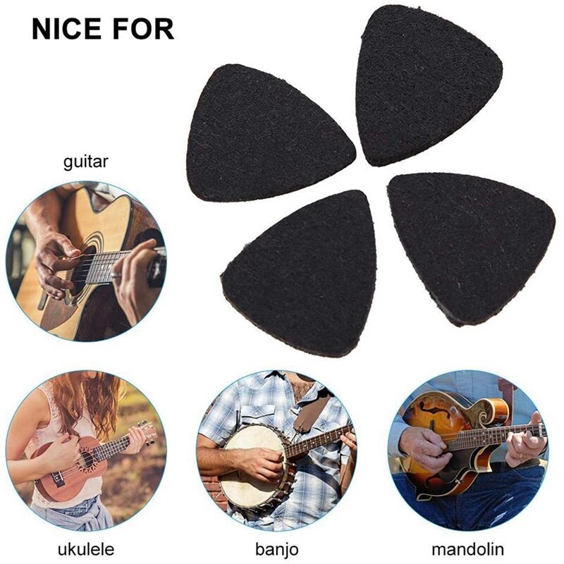 10Stck Wolle Filz Gitarre wählt Ukulele wählt Plektren 3mm Dünne Gitarre wählt für Elektrische Akustische Bass Gitarre
