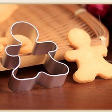 1Pcs Kerst Cookie Cutter Gereedschap Aluminium Gingerbread Mannen Vormige Biscuit Mold Keuken Cake Decorating Gereedschap