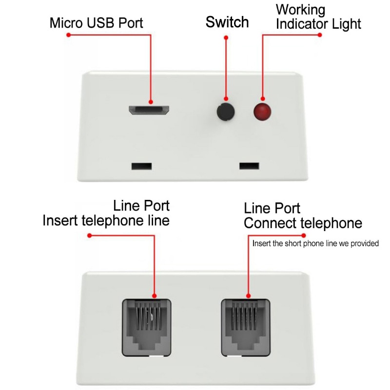 Landline Phone Call Recorder Voice Logger Automatic Telephone Calls Recording Device without Memory Card Needed