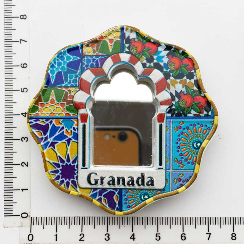 Spain Granada Fridge Magnet Oman Islamic Style Mirror Frame Magnetic Refrigerator Stickers for Home Decor Collection Ideas