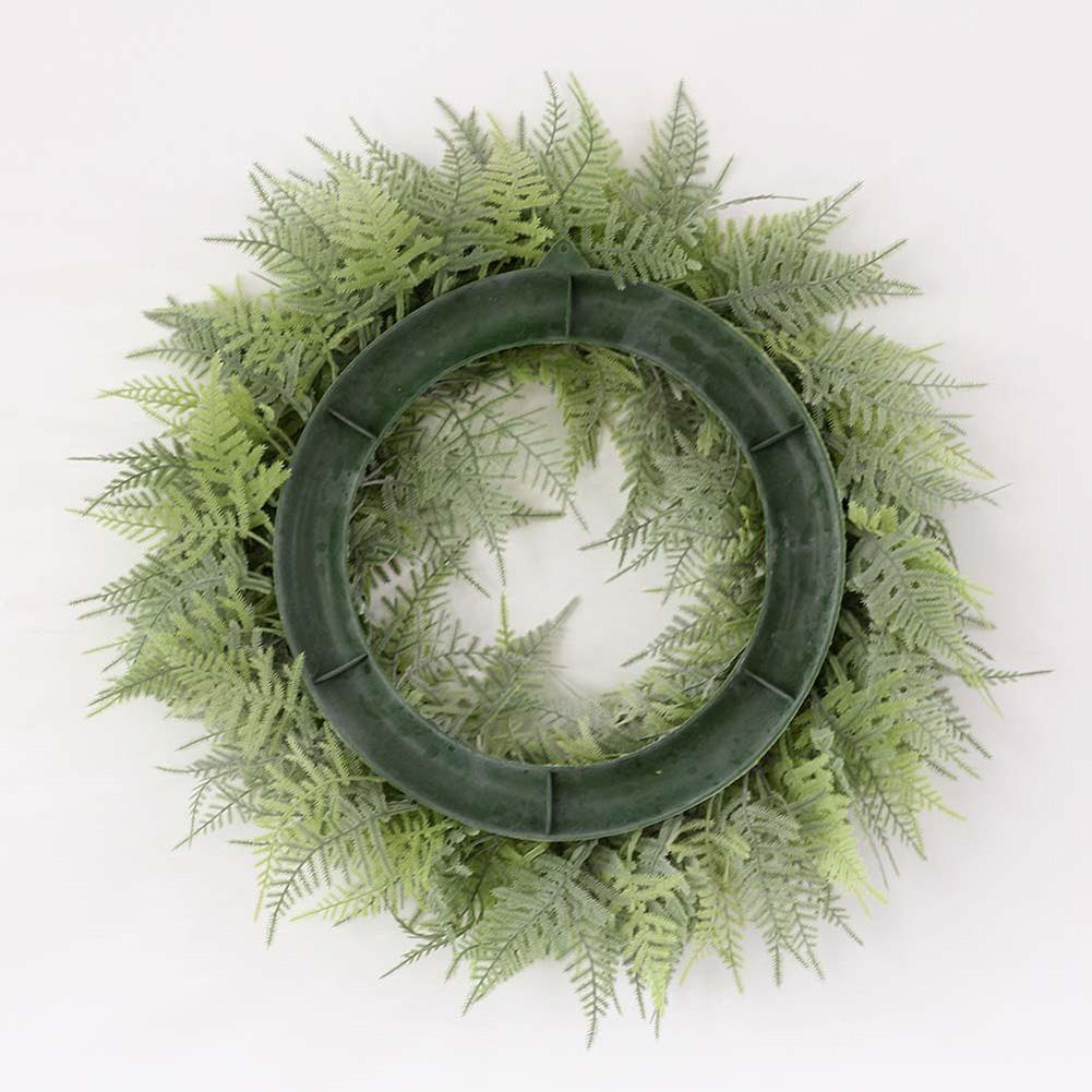 AsyPets imitacja liść paproci wieniec 50CM sztuczne zielone liście girlanda na ślub drzwi impreza dekoracje