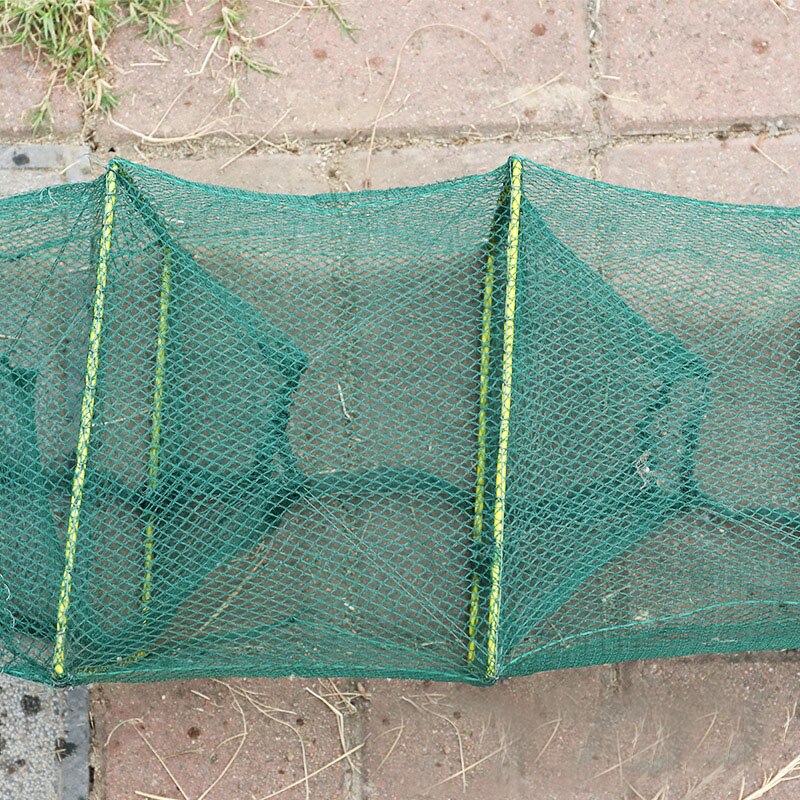 3.7m Length Shrimp Cage Fishing Net Catcher Trap Portable Foldable For Crab Crayfish Lobster Fishing Network