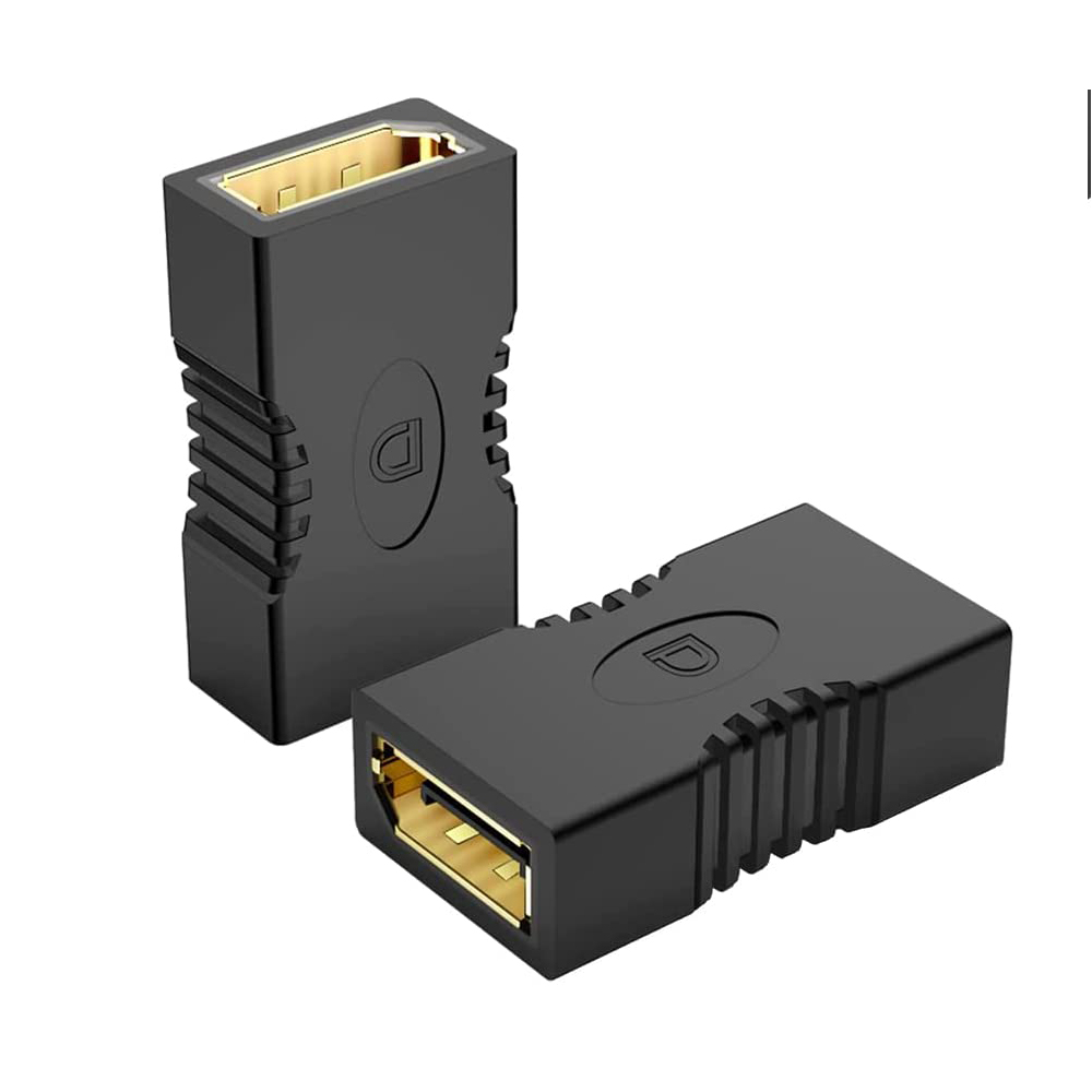 Displayport-adaptador de 90 grados, conector convertidor macho a hembra, vídeo HD para ordenador portátil, Monitor, proyector, HDTV DP: Marrón