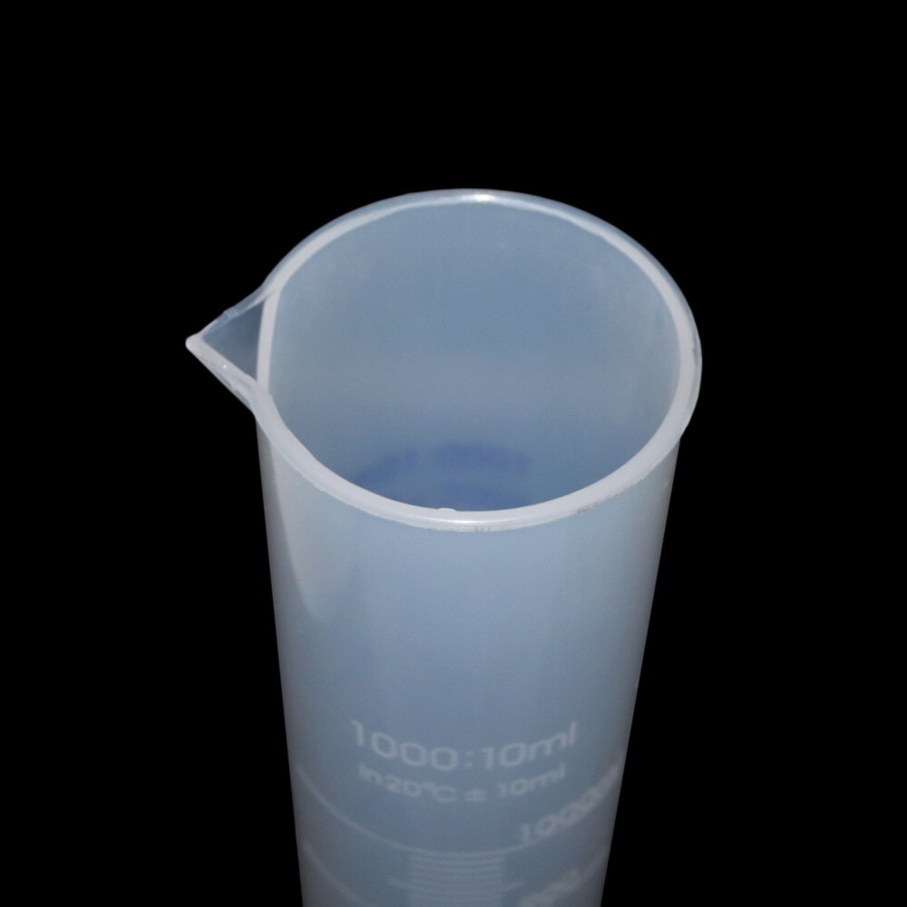 1000ml gennemskinnelig måleflaske af plast til laboratorieudstyr laboratorieværktøjer graduerede målecylinderværktøjer