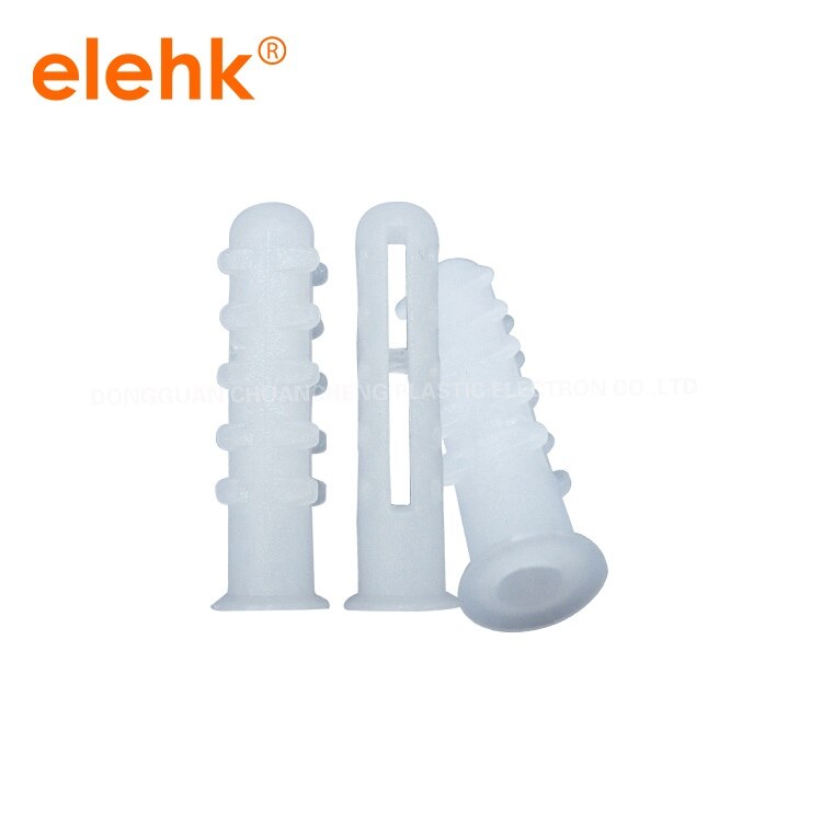 6 x 30 mm hvit/grå plast veggplugger hullbor 30mm pe materiale