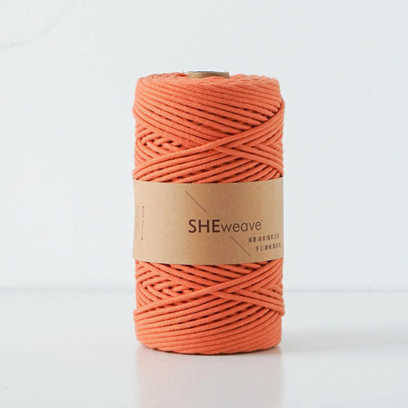 Cuerda de hilo de colores para manualidades, cordón de macramé de algodón trenzado de 3mm, para decoración del hogar y boda, DIY, 100M