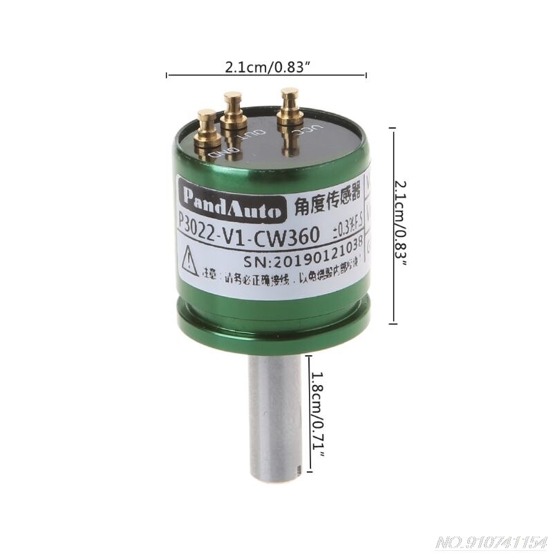 Angle Sensor Hall Effect Potentiometer Analog Transducer Rotation Displacement Non Contact Instrument DC 5V D21 20