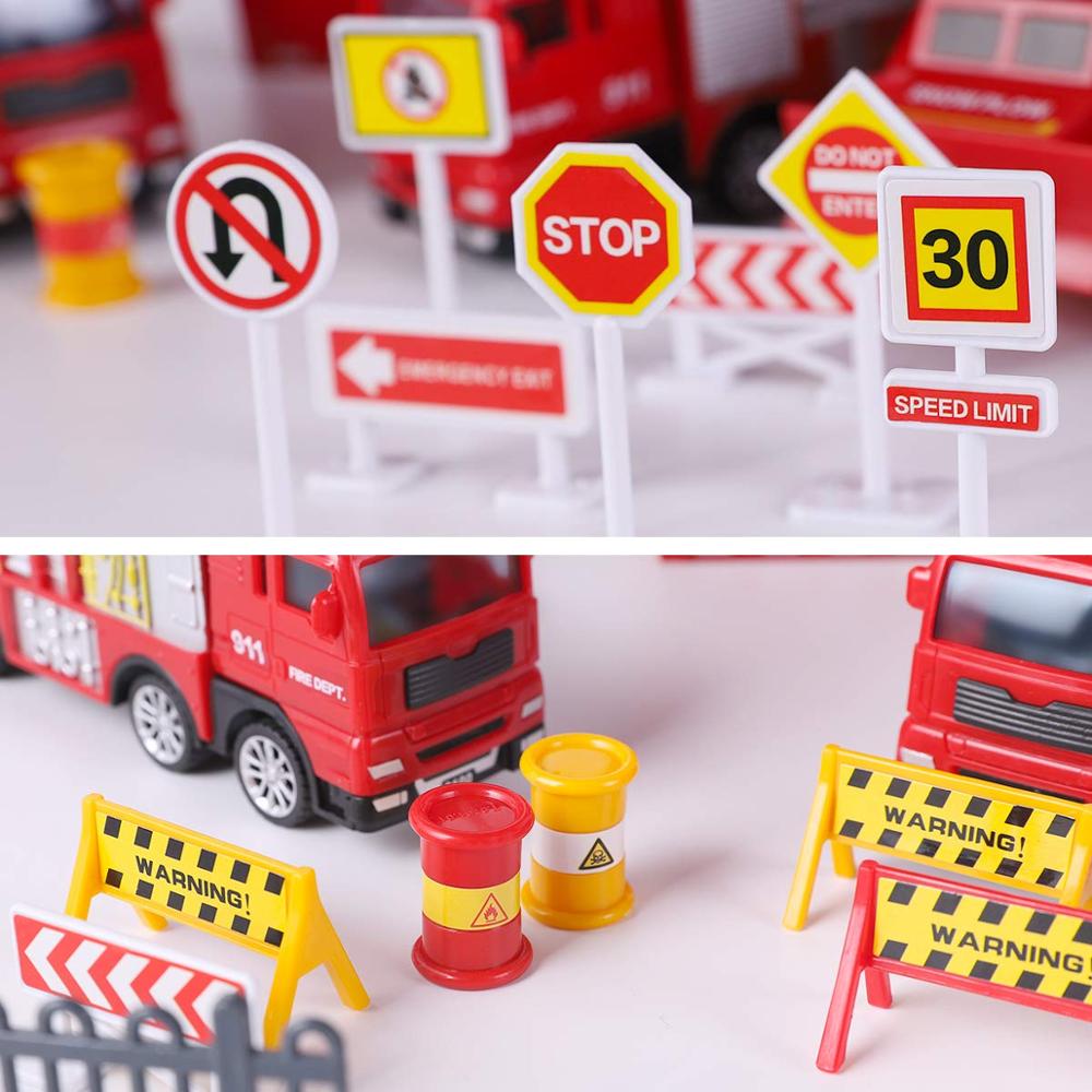iPlay, iLearn Fire Truck Play Set, Firefighting Engine, Emergency Rescue Vehicles w/ Station for 3, 4, 5, 6 Year Old Boys