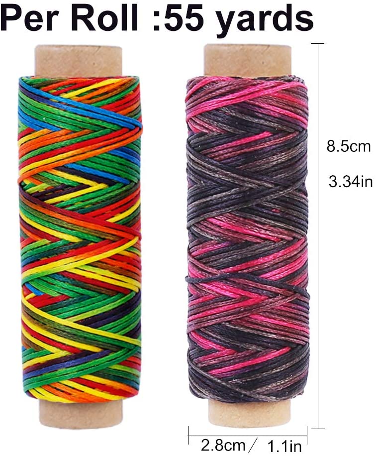 0.8Mm Dikte Lederen Waxed Draad Koord Voor Handwerk Tool Hand Stikken Draad 50 Meter Platte Waxed Naaien Lijn Waxed Draad voor Leer