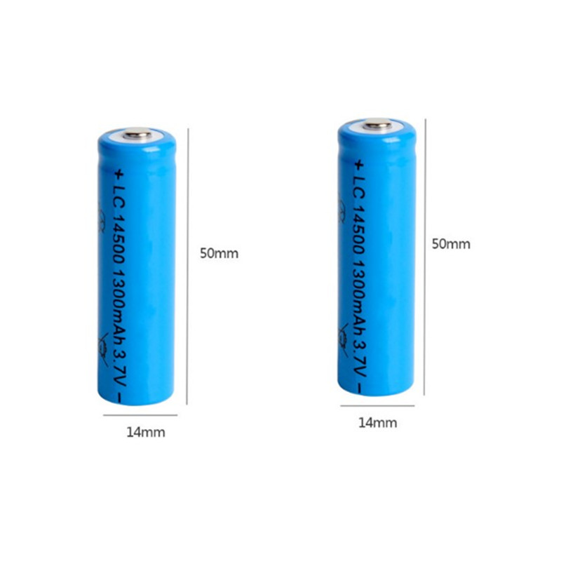 4 stks/partij AA 14500 batterij 1300 mah 3.7 V lithium ion oplaadbare batterijen en LED zaklamp