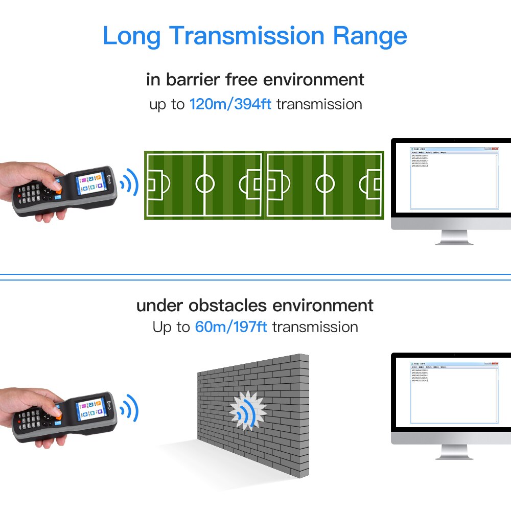 Eyoyo PDT6000 1D bezprzewodowy skaner kodów kreskowych biorąc zdjęcie czytnik kodów kreskowych magazyn danych kolektora zapasów terminal inwentaryzacji
