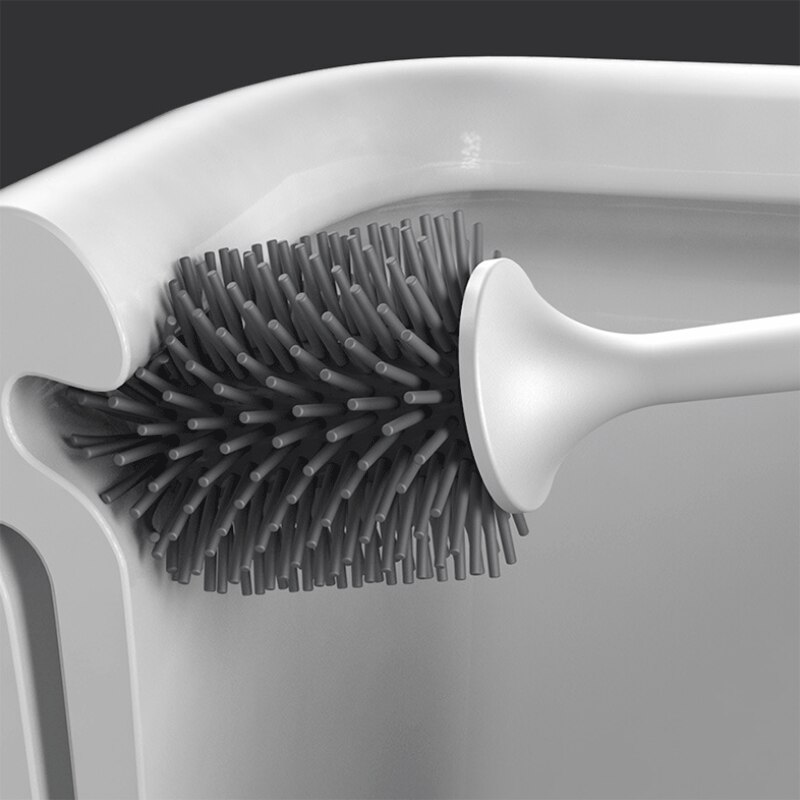 Rubber head frame cleaning brush for bathroom wall-mounted household floor cleaning bathroom accessories toilet brush
