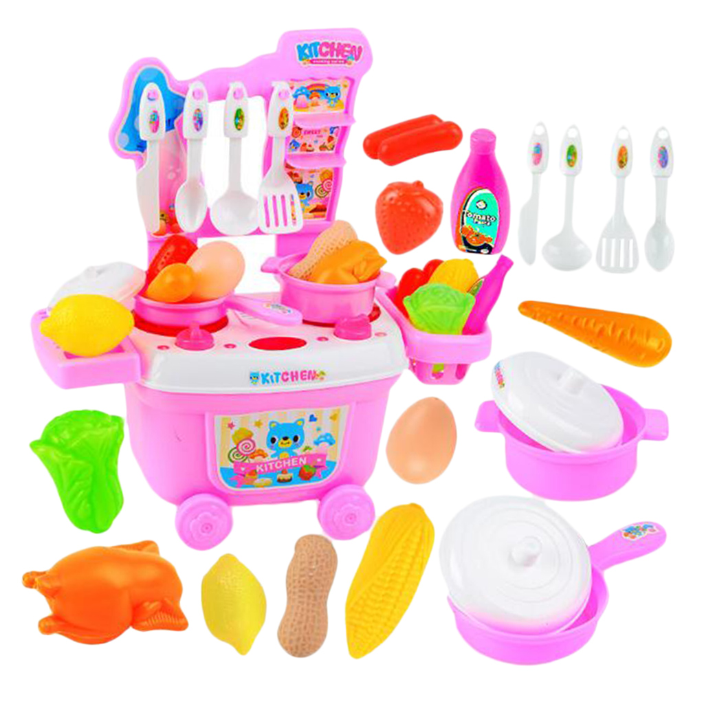 18 Pieces Pretend Kitchen Set for Kids – Pretend Play Food Sets for Boys Girls Age 3 Years and Up