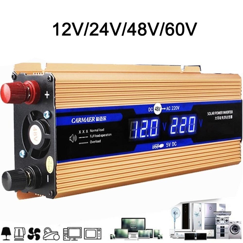 Omvormer 12V/24V/48V/60V/Turn 220V/500W Pure sinus Spanning Converter Automotive Micro Inverter