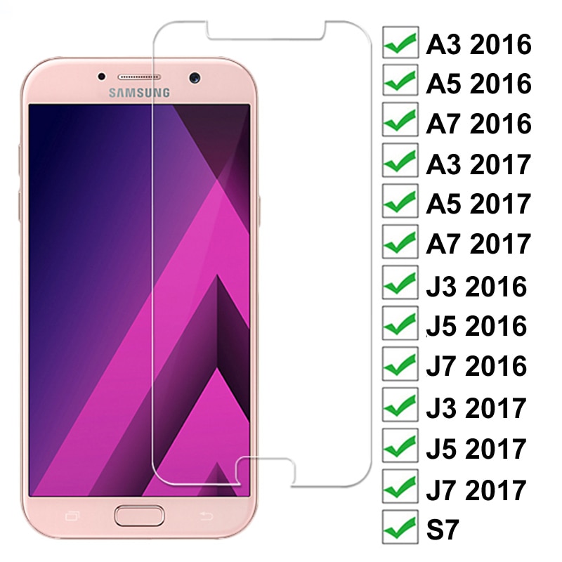 9D Volle Schutz Glas die Für Samsung Galaxy A3 A5 A7 J3 J5 J7 S7 Sicherheit Gehärtetem Bildschirm schutz Glas Film Fall