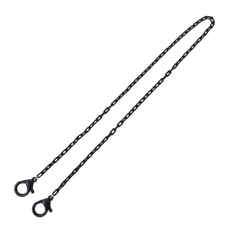 Collar de cuerda de plástico para colgar mascarillas, cordón práctico para mascarillas, soporte para gafas, sin huellas, dos ganchos, 1 unidad: 01