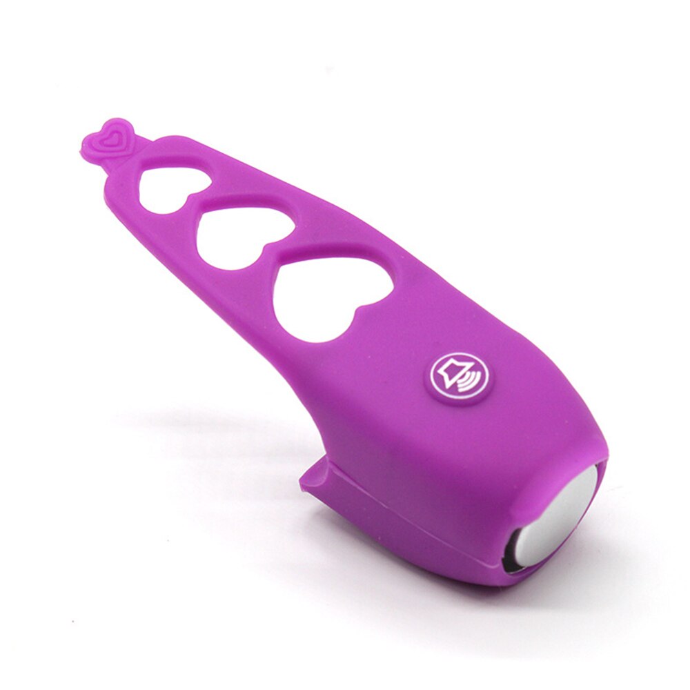 Cloche électronique de vélo 110dB corne étanche à la pluie MBT VTT équipement d'équitation Portable Silicone route vélo guidon cloches: Purple