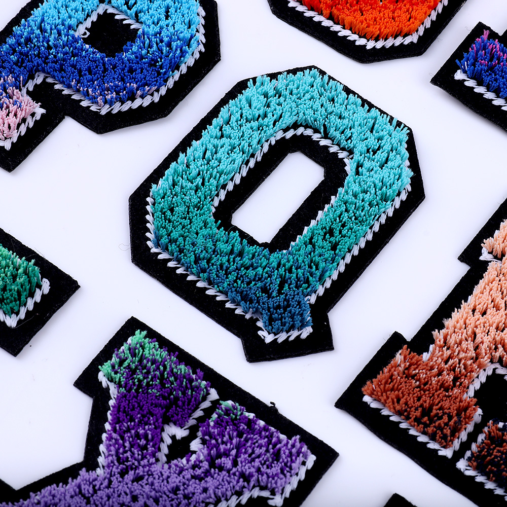 Letters Toothbrush Embroidery English Patches For Sew On Clothing Patch Clothes Applique DIY Garment Hat Decor