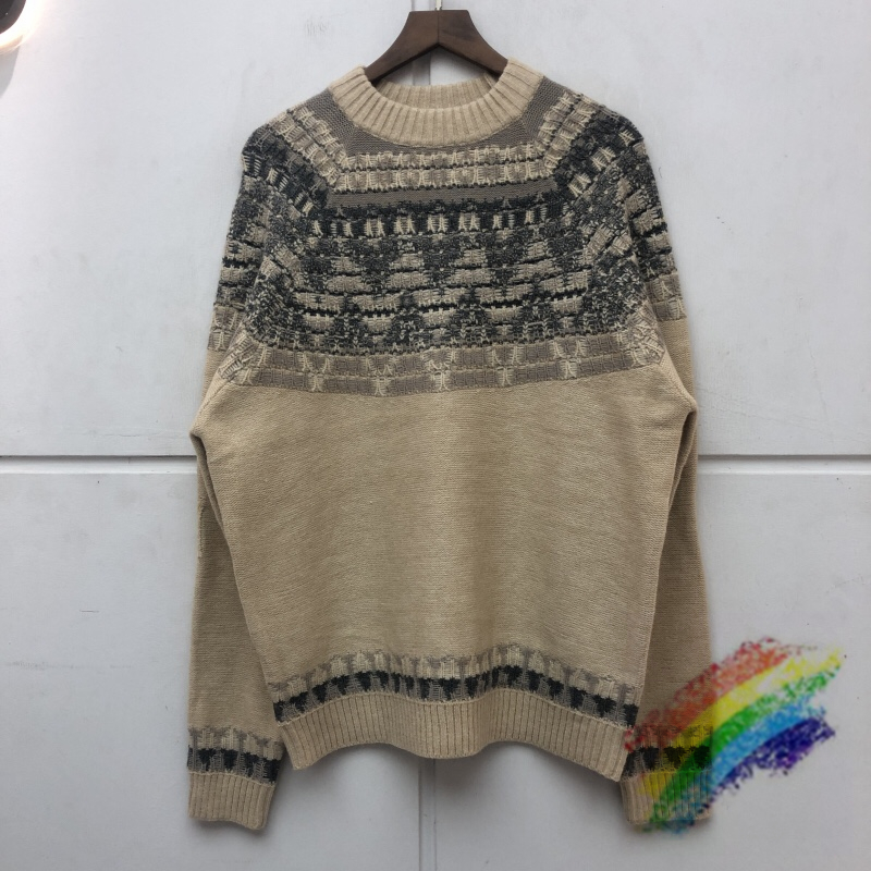 Kapital 8G jacquard knit SPEAKEASY pattern short cardigan sweater