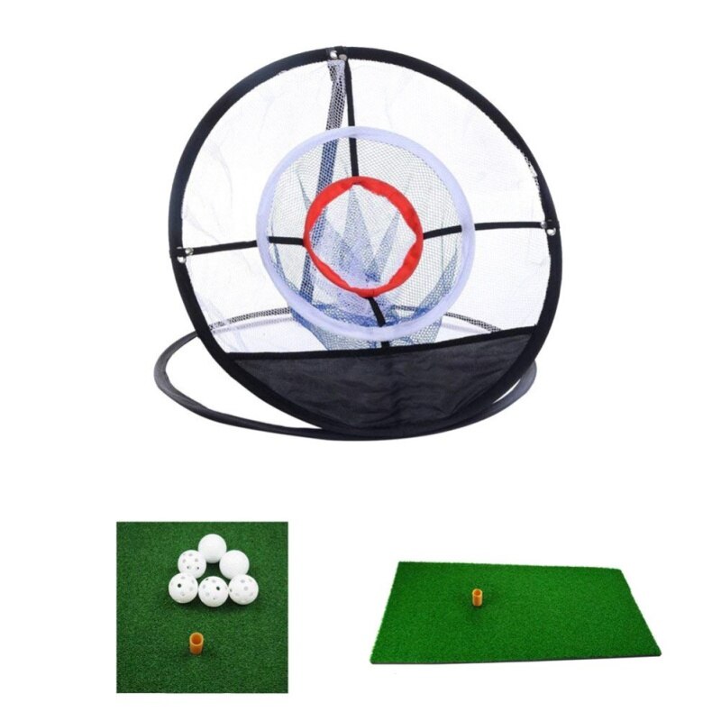 Indoor Outdoor Golf Chipping Pitching Cages Mats Practice Easy Net Golf Training Cages Mats