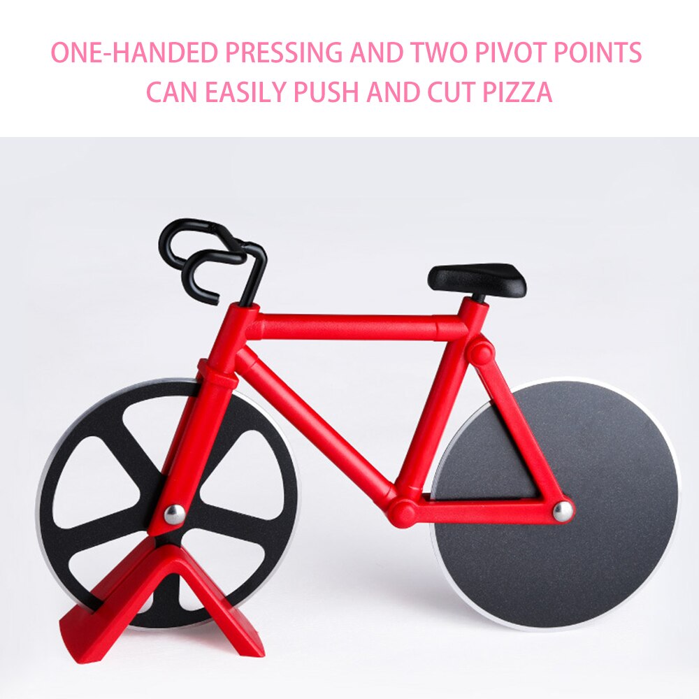 Roue de coupe Pizza velo acier inoxydable rouleau velo plastique hachoir a Pizza trancheuse Gadget cuisine coupe Pizza couteaux