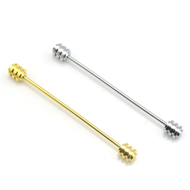 Accesorios de flaca corbata cuello Pin para hombres camisa cuello se mantiene boda cobre plata/oro flaco lazo Collar de alfileres corbata Bar