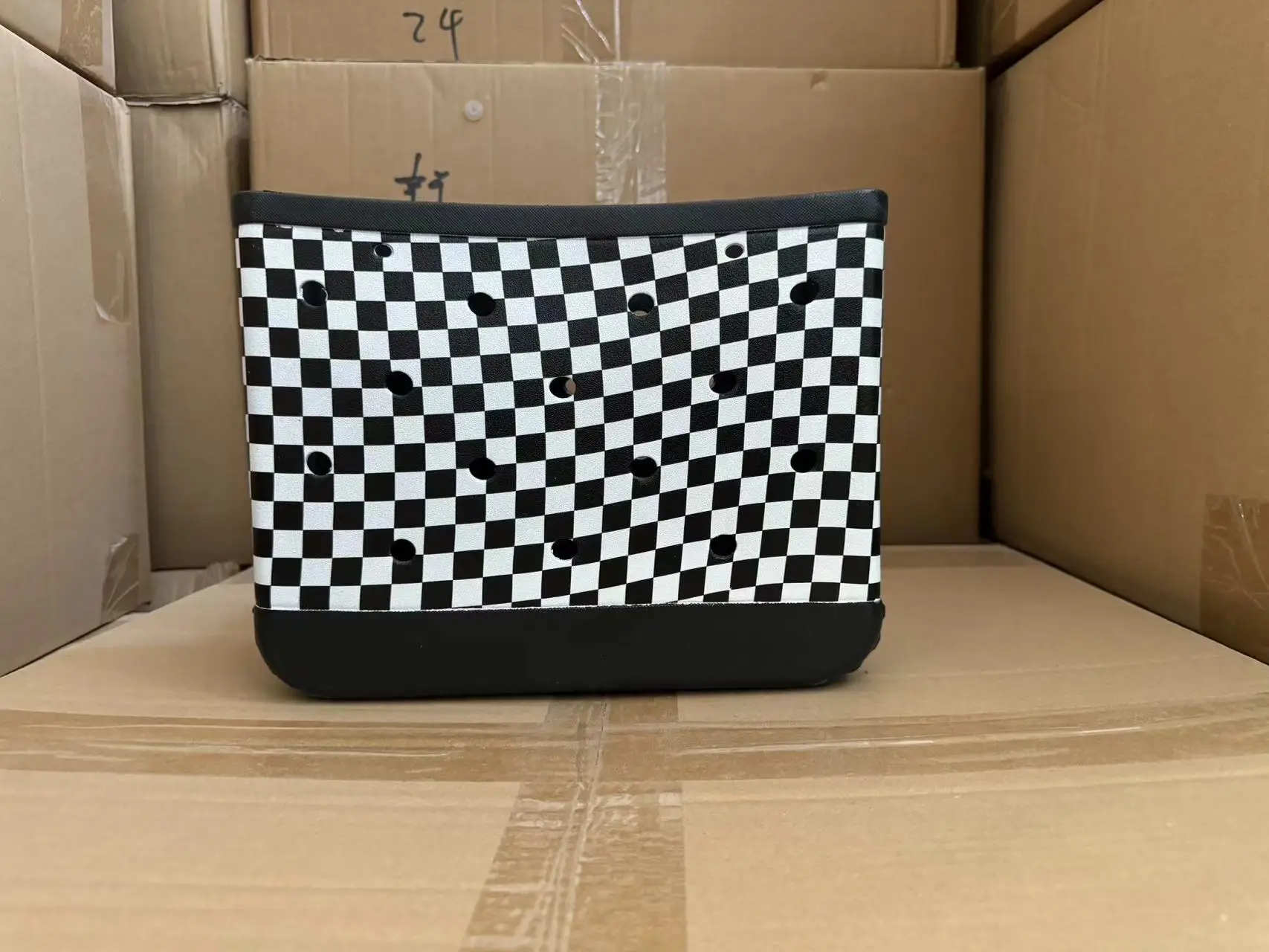 Pequeño bolso de playa, cesta de silicona con arena para niños, impermeable, lavable, a prueba de punta, duradero, abierto, para de Navidad