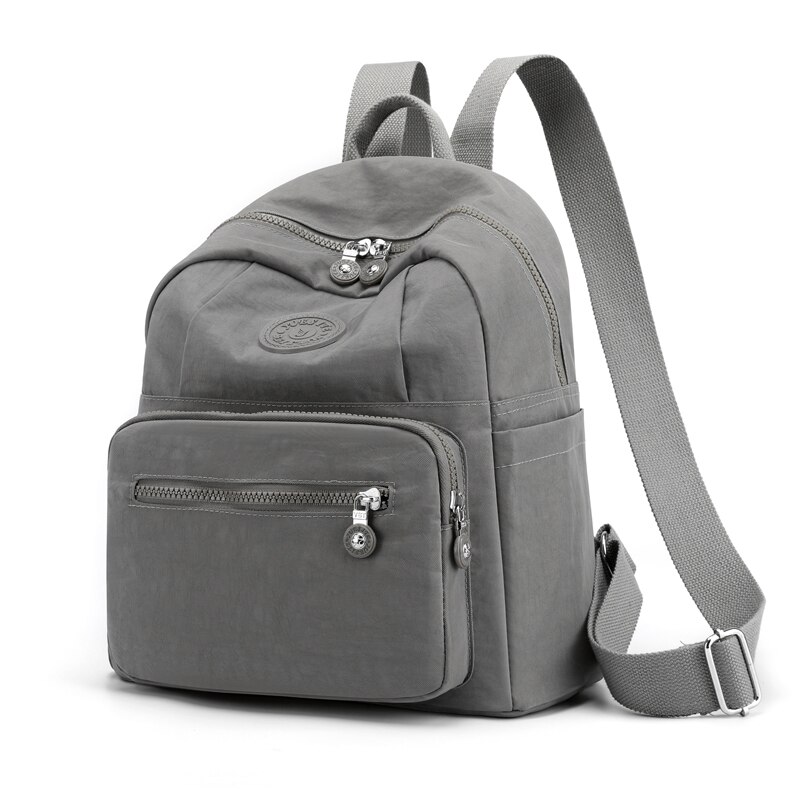 Vento Marea Travel Women Backpack Casual Waterproof Shoulder Bag Female Nylon Black School Bag For Teenage Girl: Gray bag