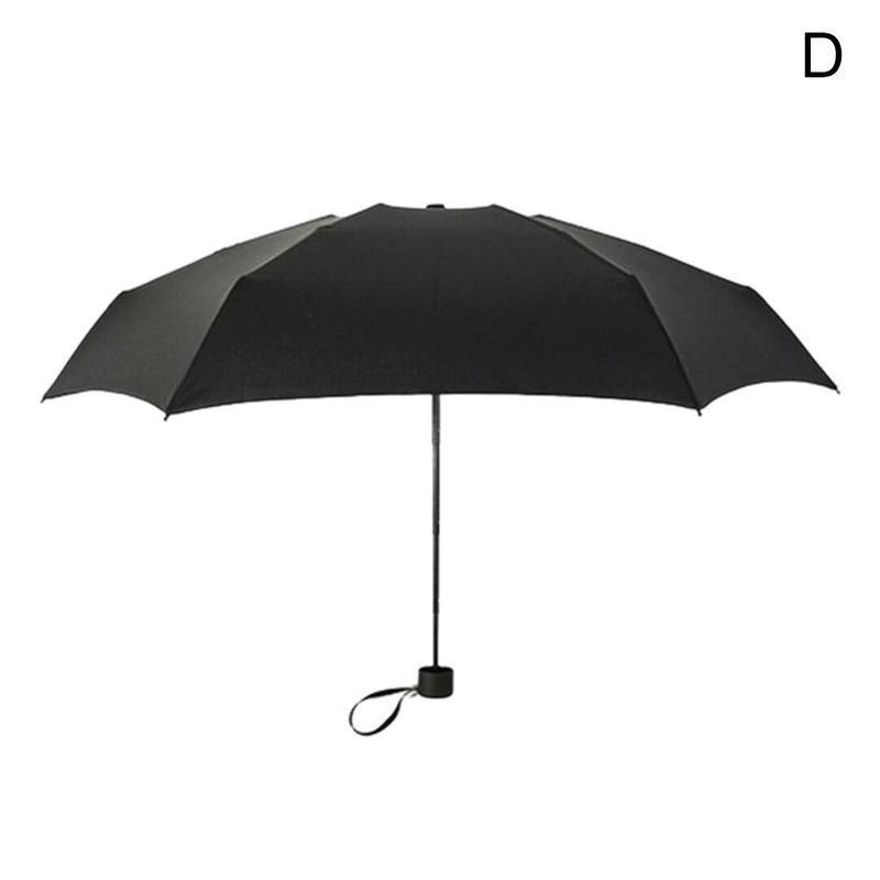 Pocket Mini Umbrella, Folding Pocket Compact Umbrella, Sun-proof Wind-proof Rain-proof And Uv-proof 5 Folding: Black