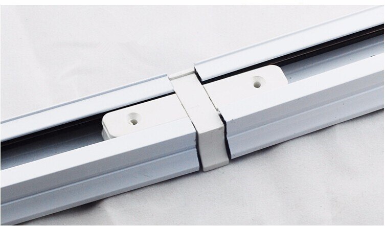 6 stks 1 M Spoor Rail voor led spoor licht, 2 draden Rails, zwart/wit lichaam, connectoren voor de rails, L I T connectors