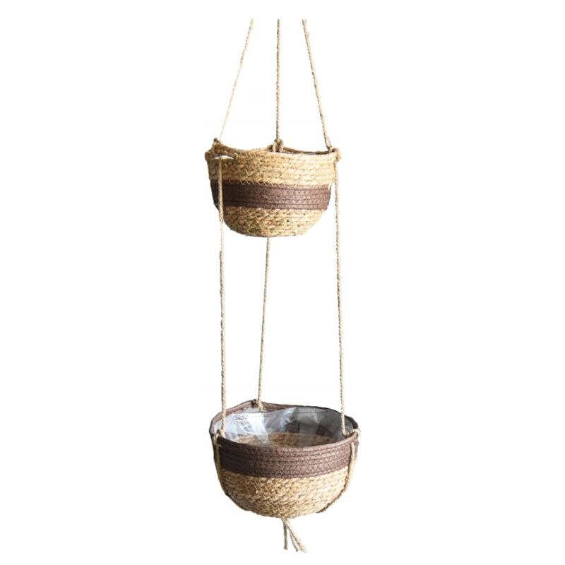 Handmade Plant Hanger Flower Pot Hanger Holder Basket Balcony Garden Decoration L69B: 3