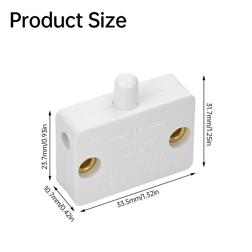 1A 250V Automatic Reset Switch Closet Cabinet Light Switch Household Cabinet Door Control Switch Wardrobe Light Switch
