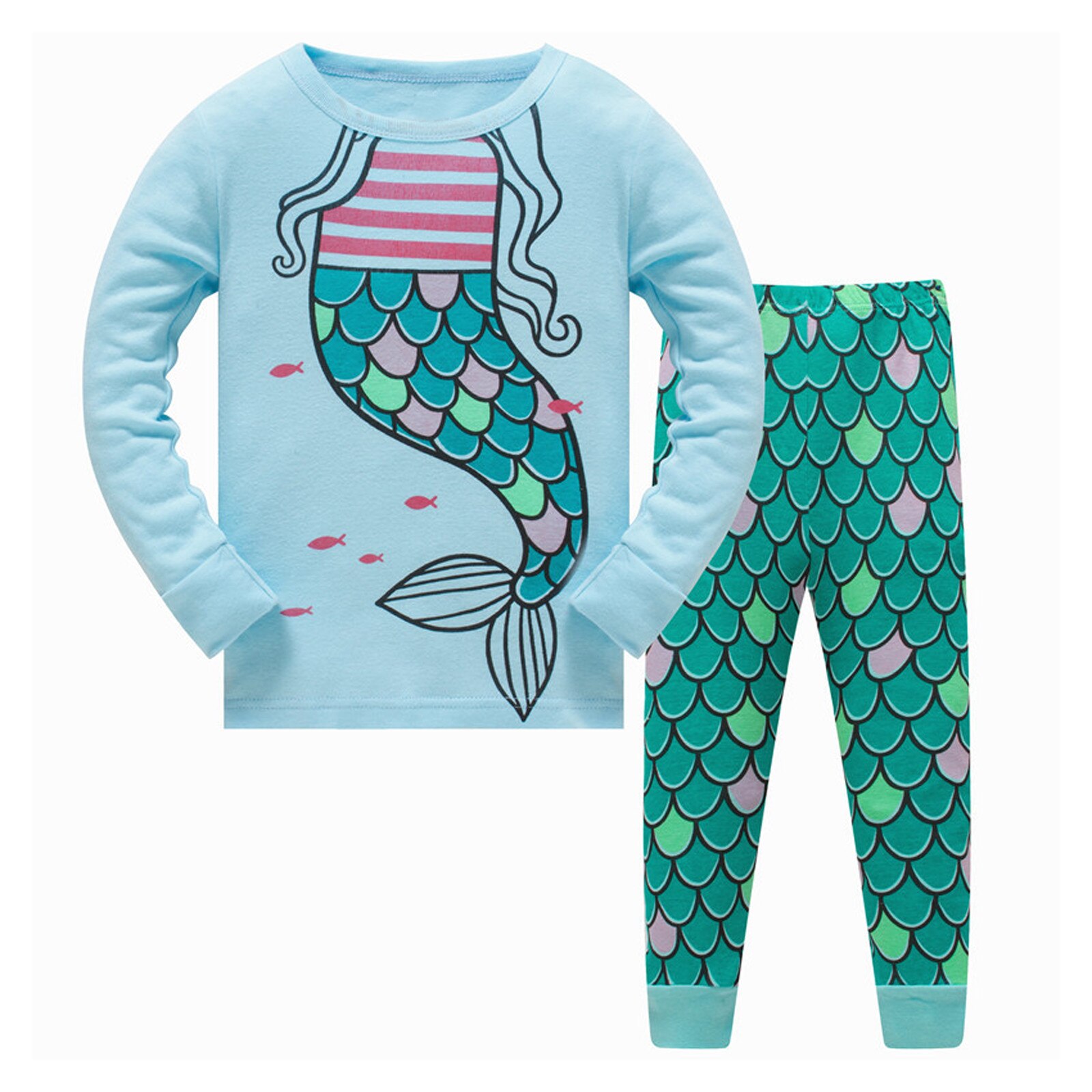 TEDD Kerstpyjama voor kinderen, pyjamaset voor jongens, pyjama, katoen, peuter, babykleding, meisjes, nachtkleding, leuke kerstman, nachtkleding, uniseks, lange mouwen, 2-delige nachtkleding, outfit