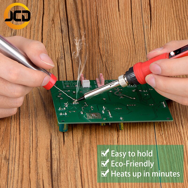 JCD 908S Electric Soldering Iron Kit Portable LCD Digital Adjustable Temperature PCB BGA Soldering Iron Solder for Home DIY