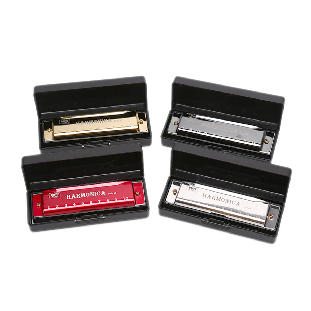 Harmonica Key of C 10 Hole Diatonic Harmonica C with Case for Beginner Students Kids with Case