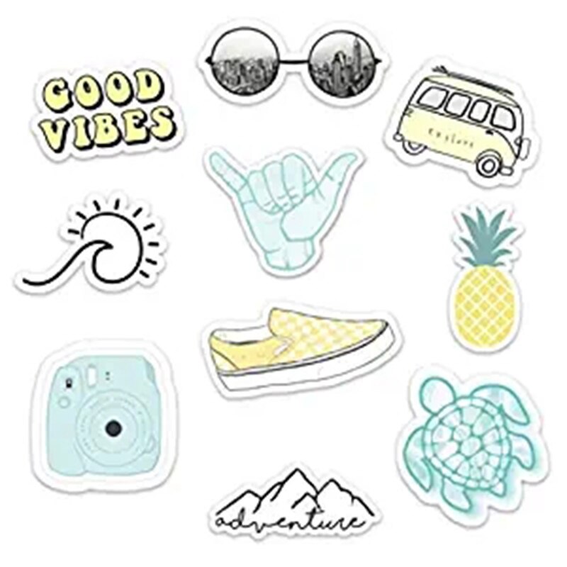 10pcs/set Stickers For Water Bottles Cute Waterproof Perfect For Laptop Car Phones Home Decoration Stickers & Posters Cute