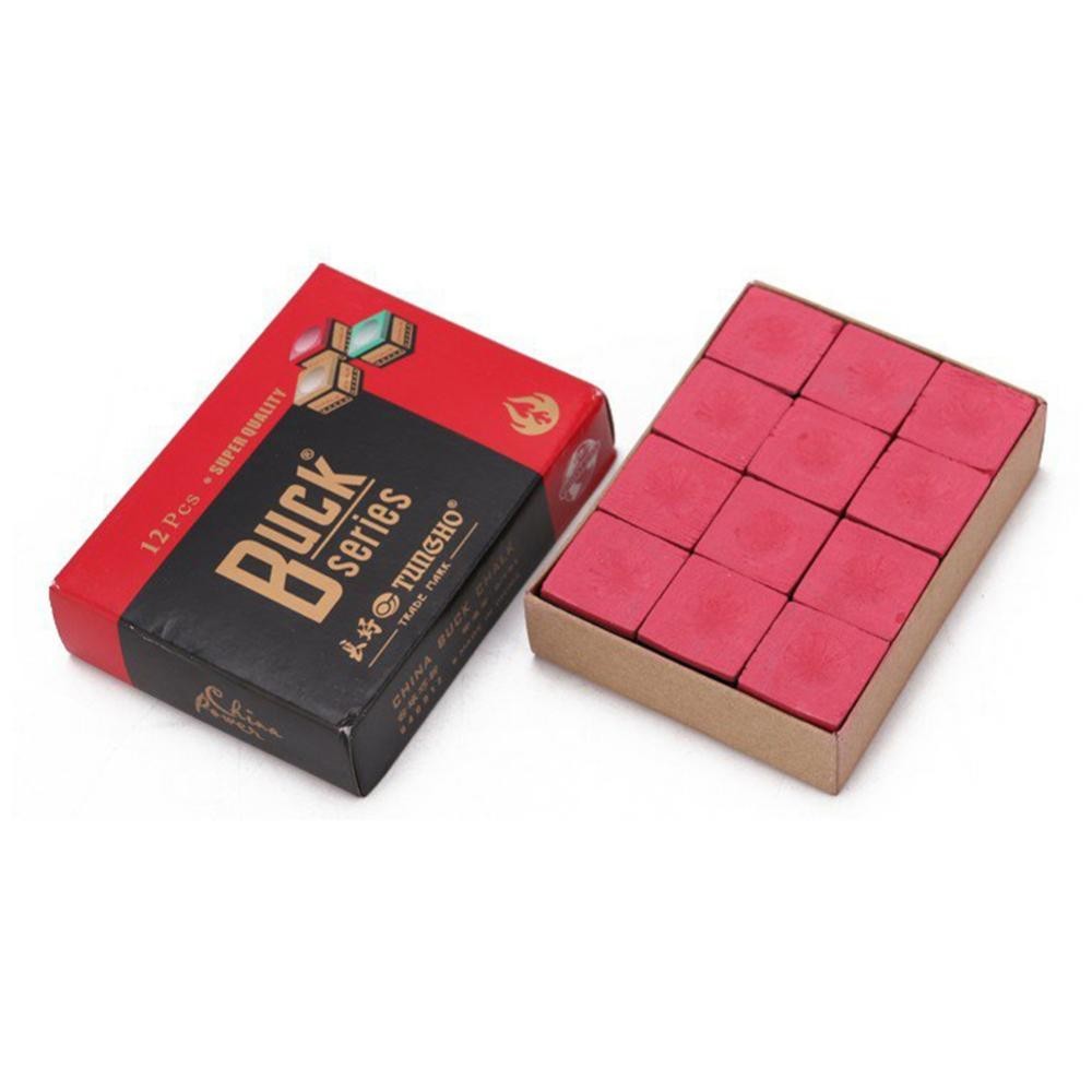 12PCS/Box Billiard Cue Tip Chalk American Black 8 Pool Cue Tip Square Powder Billiard Supplies Accessories