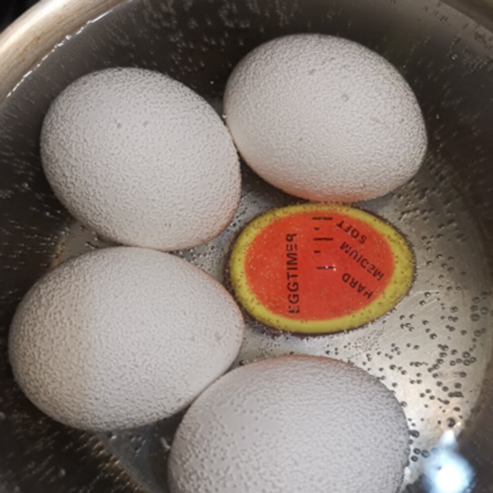 1pc Changing Egg Timer Resin Material Perfect Boiled Eggs By Temperature Kitchen Helper Egg Timer Red Timer Tools