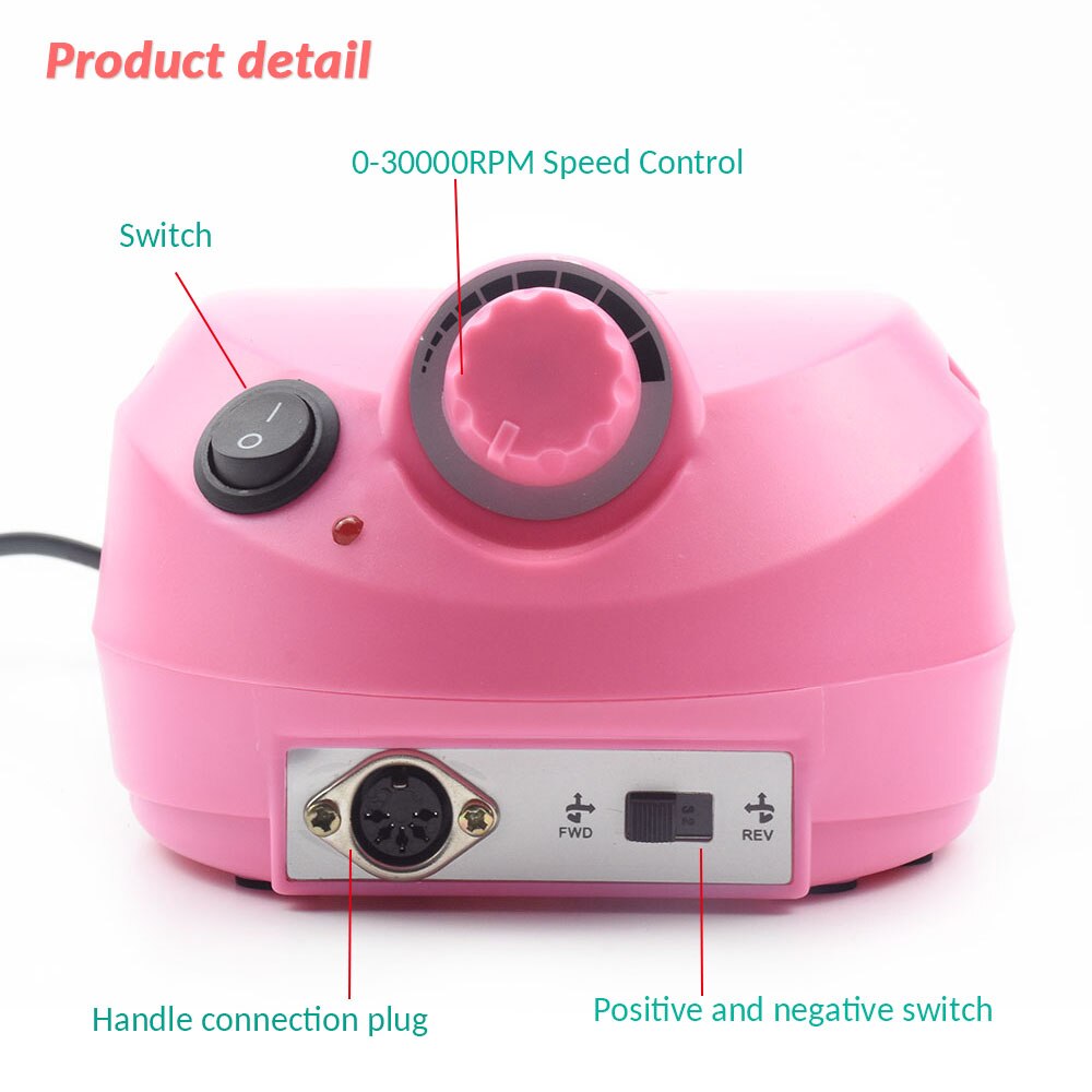 Manicure Machine 35000 Rpm Electric Nail Boor Apparatuur Voor Pro Frees Voor Manicure En Pedicure Nail File Gereedschap