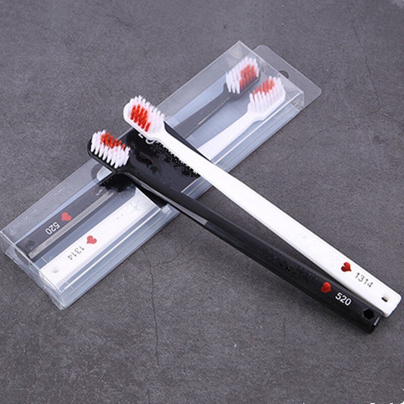 2 Stks/pak Tandenborstel Anti Bacteriën Professionele Hart Patroon Volwassenen Tandenborstel Goede Zorg Van Uw Tand Orale