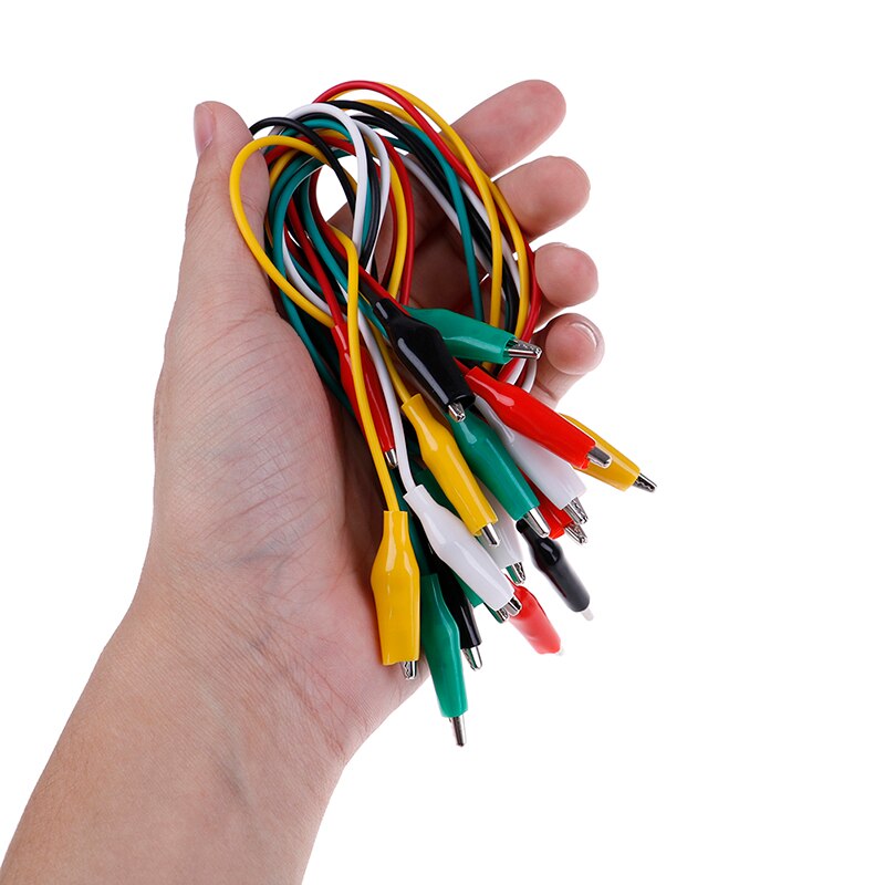 10Pcs Alligator Clips Elektrische Diy Meetsnoeren Alligator Double-Ended Crocodile Clips Roach Clip Test jumper Draad
