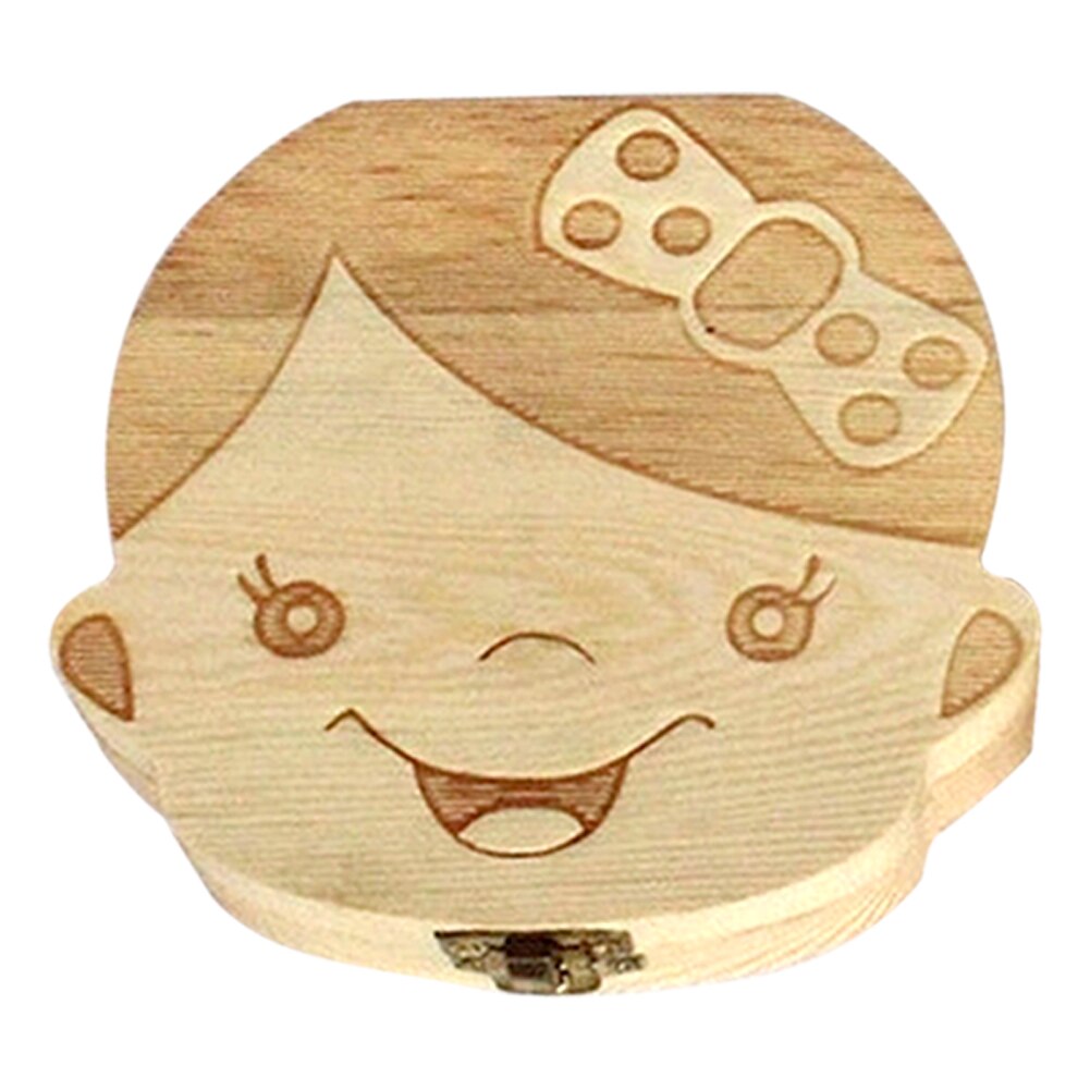 Wooden Baby Wooden Baby Teeth Box Kids Tooth Storage Box Teeth Umbilical Lanugo Organizer Milk Teeth Collect Keepsakes Save: Girl Russia