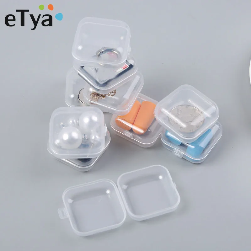 Etya Reizen Draagbare Sieraden Doos Organizer Vrouwen Transparante Sieraden Kleine Pakket Box Reizen Verpakking Case 5 Stks/partij