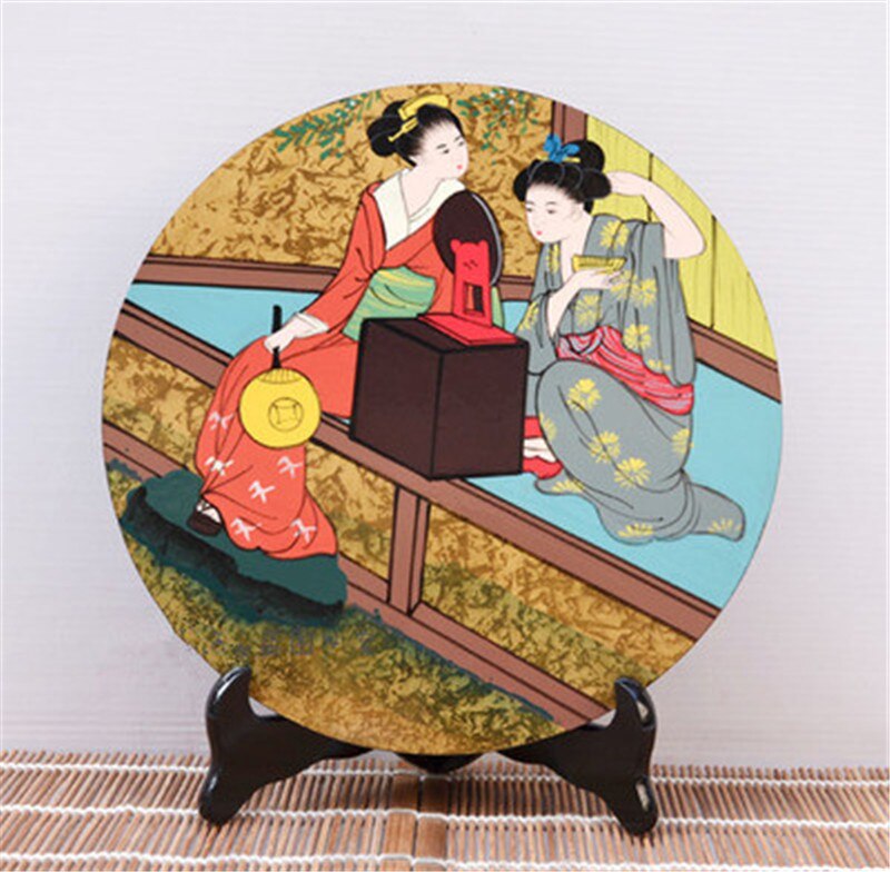 Decoração japonesa original de um único e tradicional, artesanato japonês, sala, verniz de pintura, utensílios para sushi, restaurante