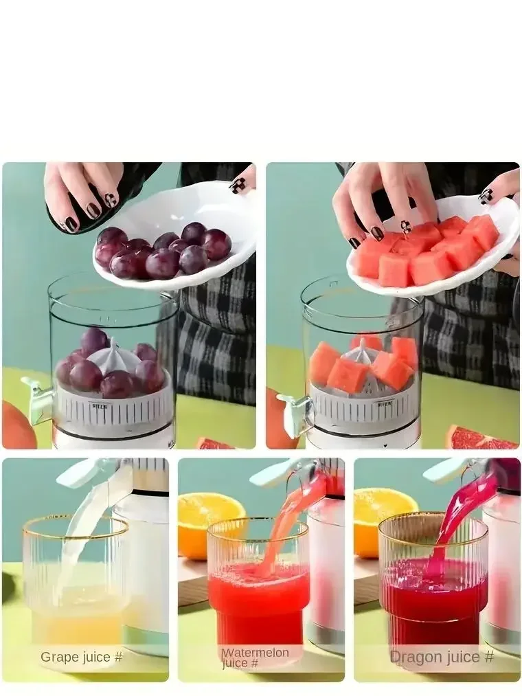 A Electric Juicer Juice Cup Citrus Orange Lemon Squeezer USB Charging Kitchen Fruit Juicer Blender Fresh Separator Press Mac