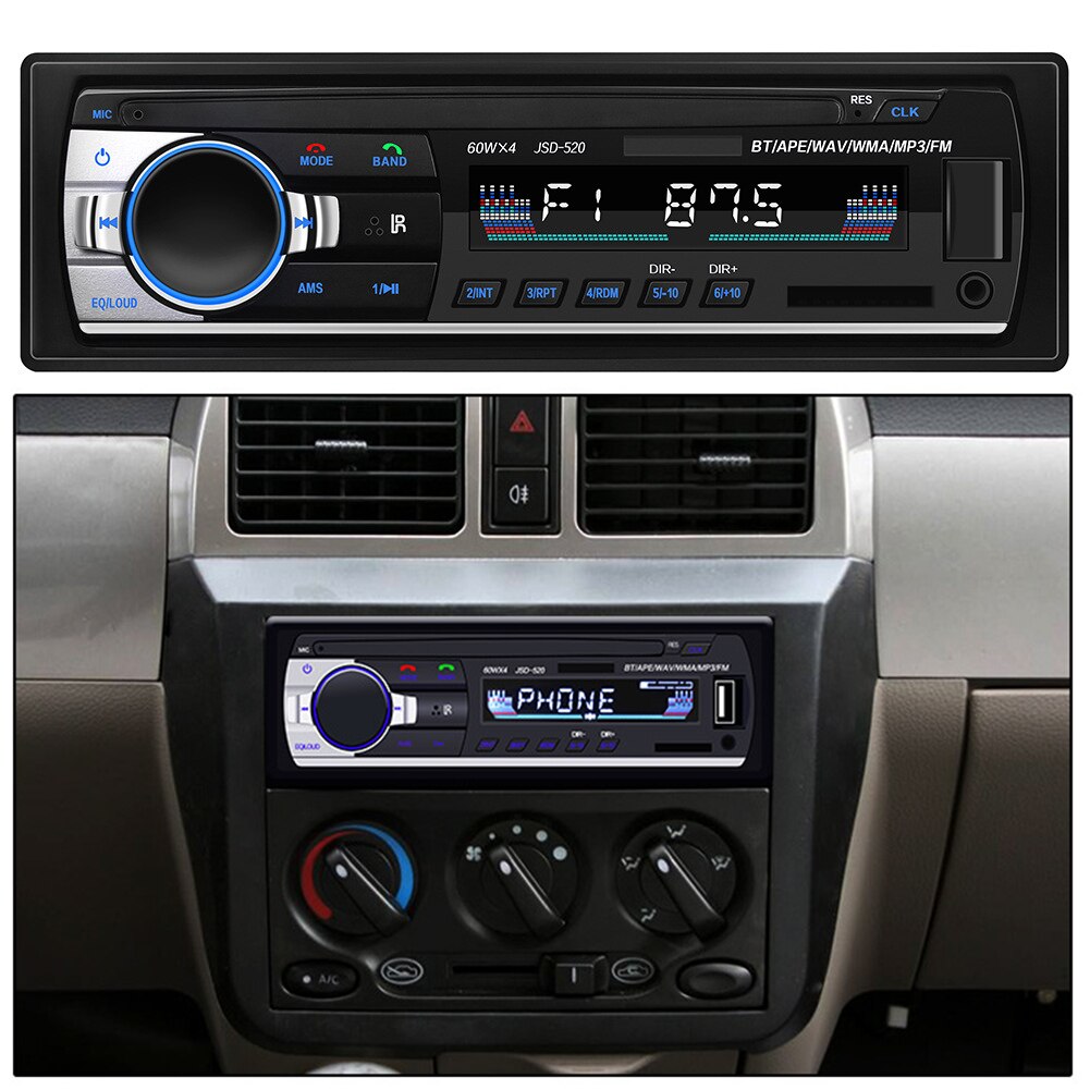 12V And 24V Universal Versions Car Stereo FM Radio MP3 Audio Player Support Blue Automotive Goods Car Accessories Car Radio 24v