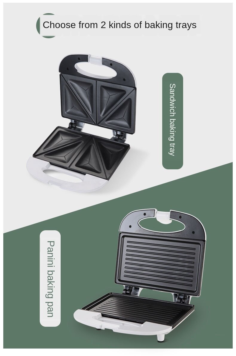 Sandwich Machine Light Breakfast Machine Multi-Function Fully Automatic Machine Household Double Side Heating Mini Bread Maker