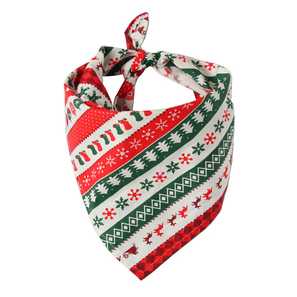 Kerst Hond Speeksel Handdoeken Halsband Kat Verstelbare Driehoek Bib Sjaal Kraag Met Patroon Puppy Accessoires: 12