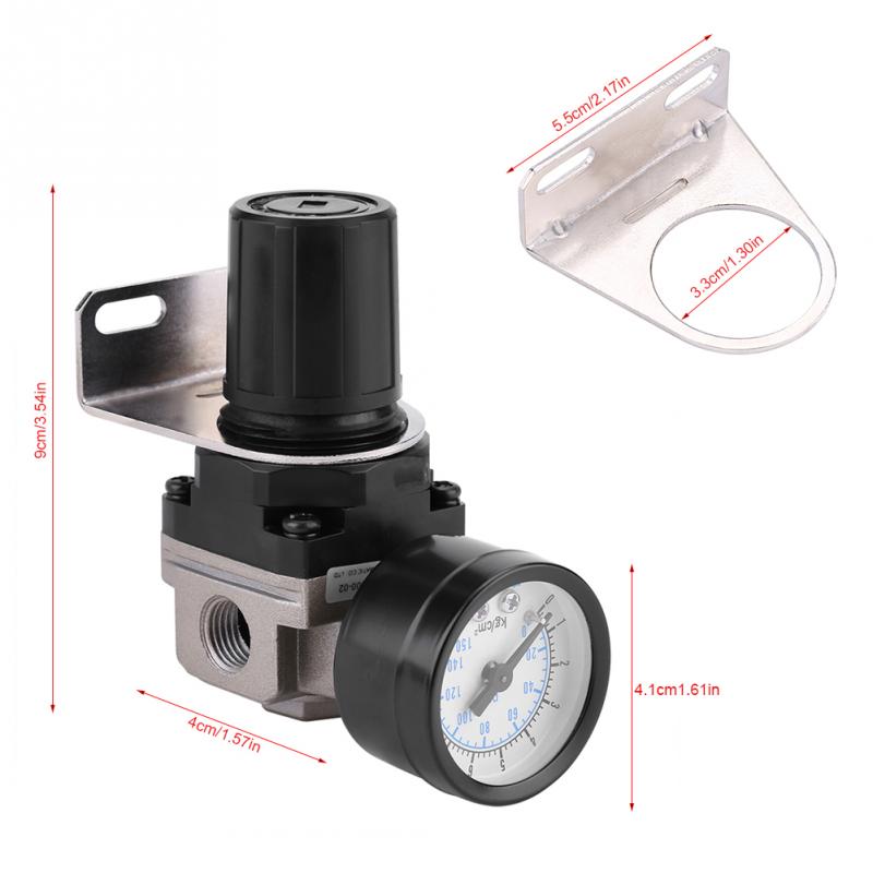 Pneumatisk regulator justerbar lufttrykk kompressor kontroll ventilmåler  g1/4 tilkobling god